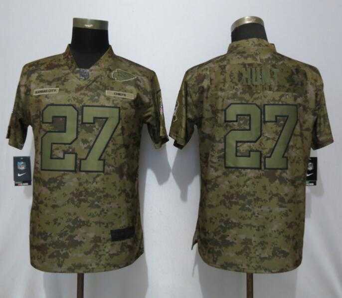 Women Nike Chiefs 27 Kareem Hunt Camo Camo Salute To Service Limited Jersey,We sell and wholesale Women Nike Chiefs 27 Kareem Hunt Camo Camo Salute To Service Limited Jersey on line form chian!